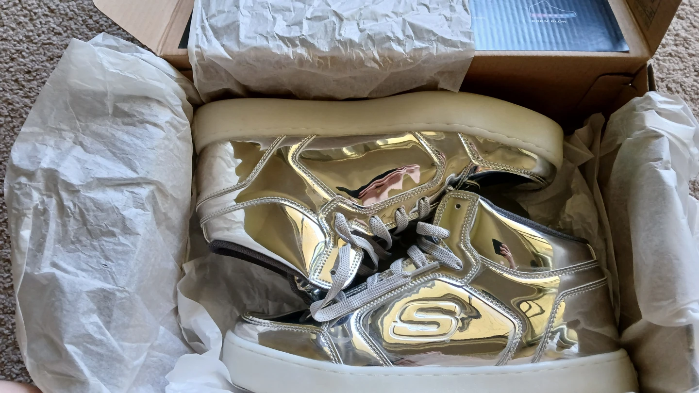 Skechers Energy Lights High-Top Sneakers - Silver