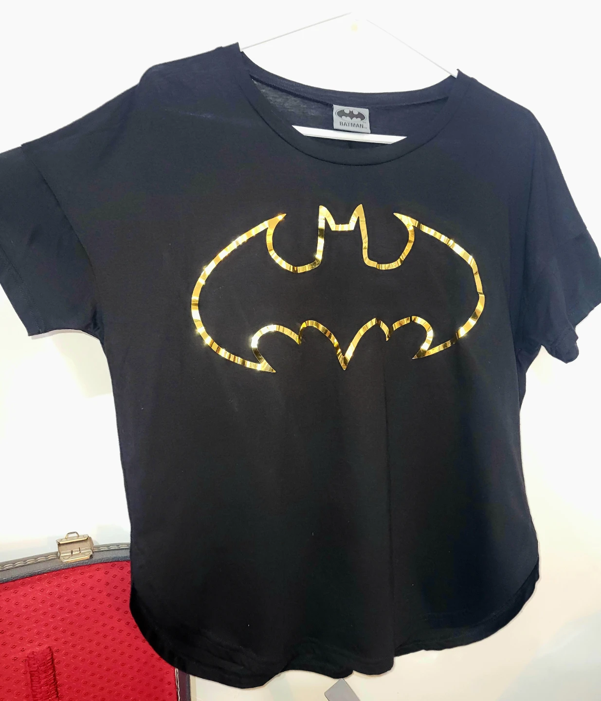 Black Batman T-Shirt with Gold Logo