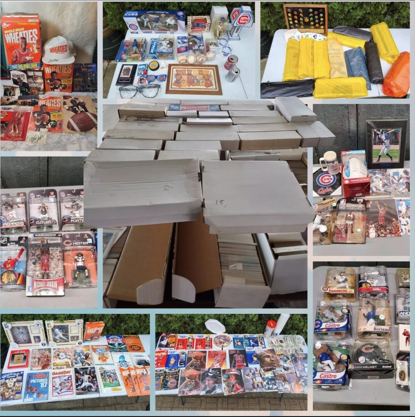 HUGE Bulls Cards Collection NBA MLB NFL Jordan Payton PSA