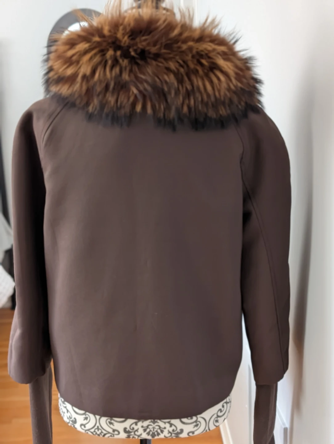 Etcetera Brown Fur Collar Jacket Size 8 - photo 2