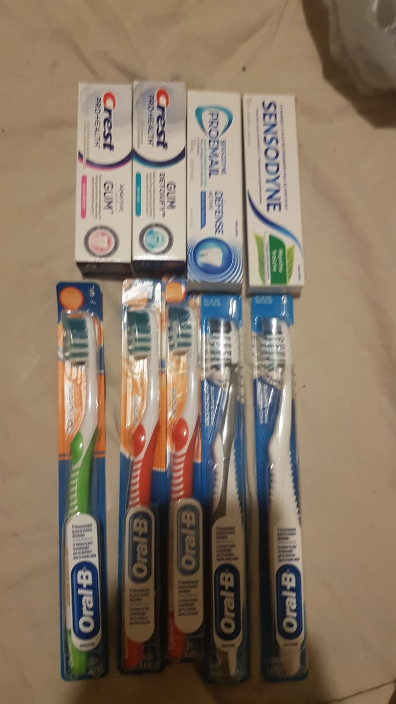 Toothbrushes and toothpaste