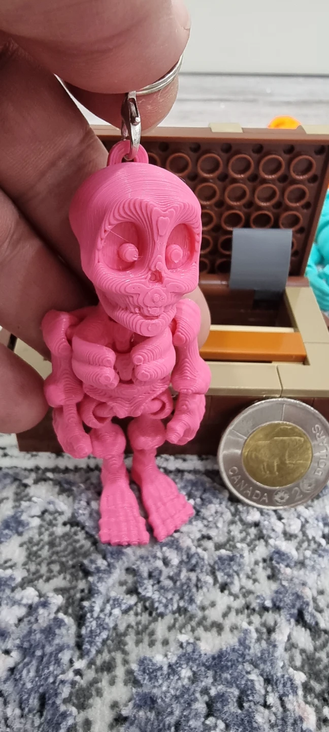 3D Printed Skeleton Keychain - photo 3