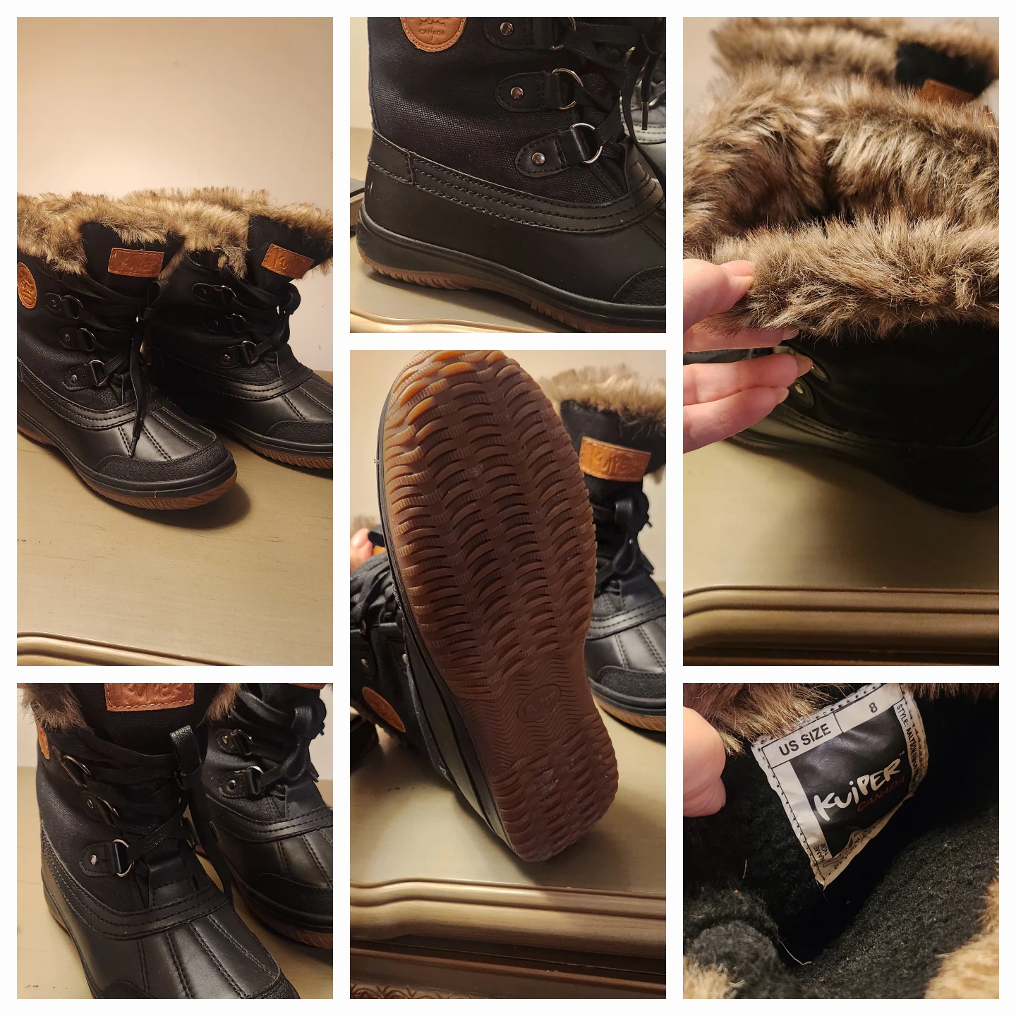 Kuiper Women's Black Winter Boots Size 8