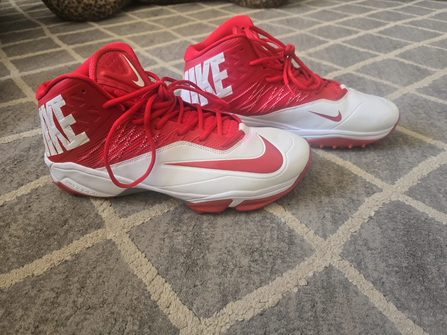 Nike Zoom Code Elite 3/4 TD Football Cleats Red White 13.5W - photo 2