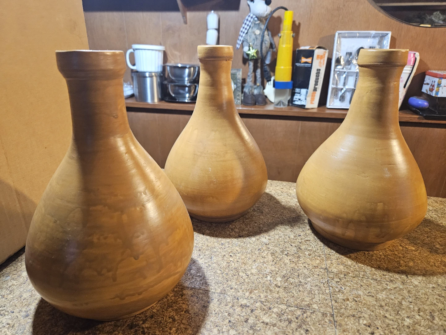 Set of 3 Terracotta Vases - photo 4