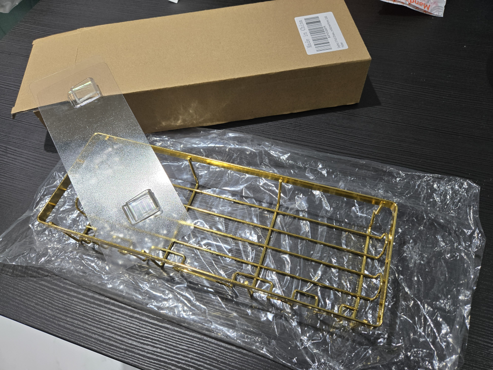Gold Metal Wall Adhesive Shower Caddy - new in a box - photo 2