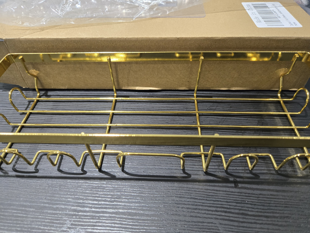 Gold Metal Wall Adhesive Shower Caddy - new in a box