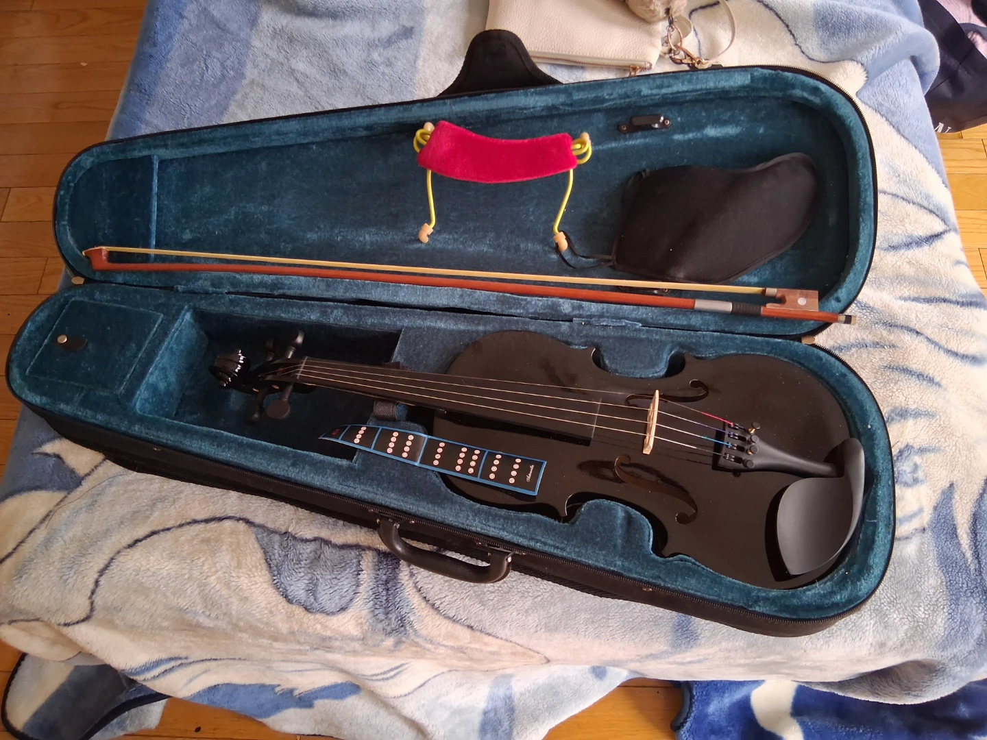 Black Violin with Case and Bow