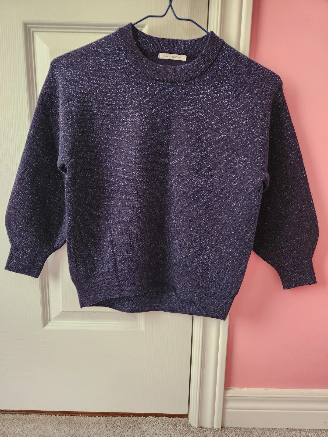 Sparkly Blue Long Sleeve Sweater