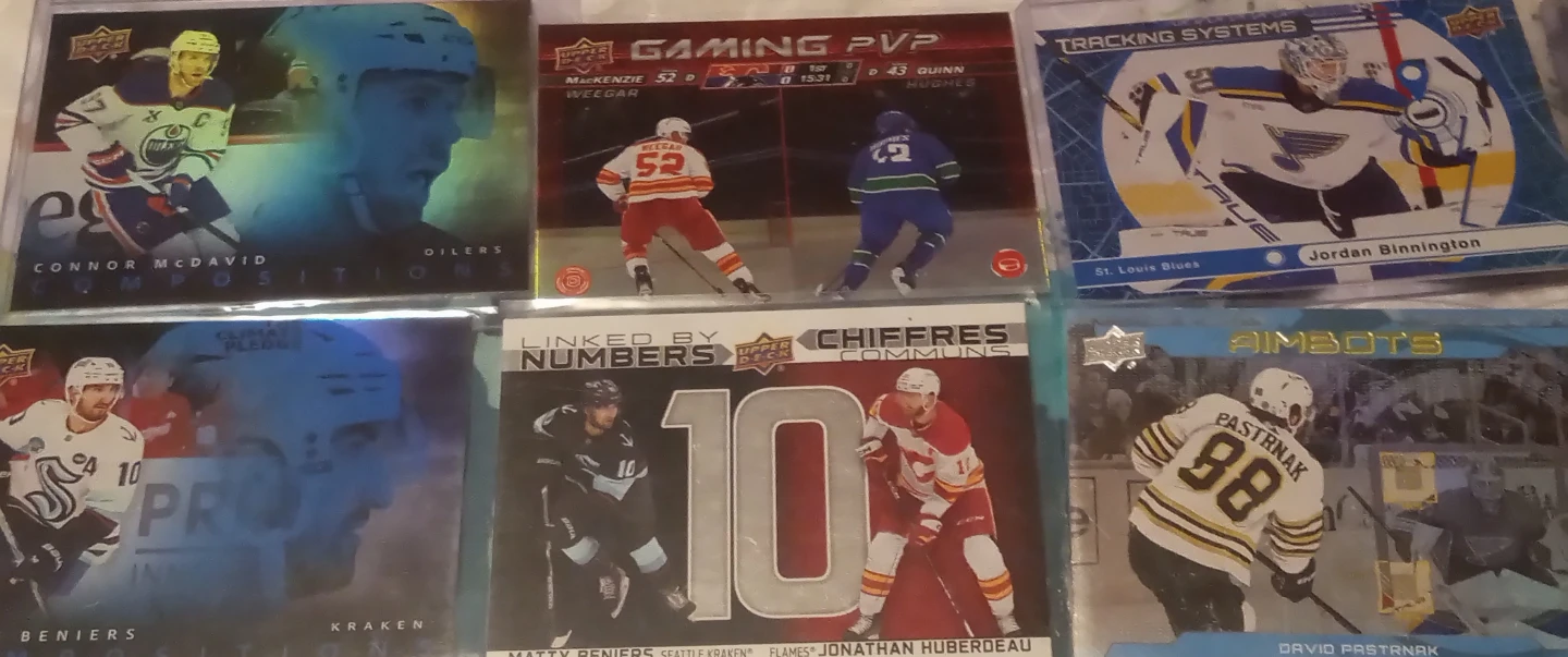 Upper Deck Hockey Cards - McDavid, Binnington, Pastrnak