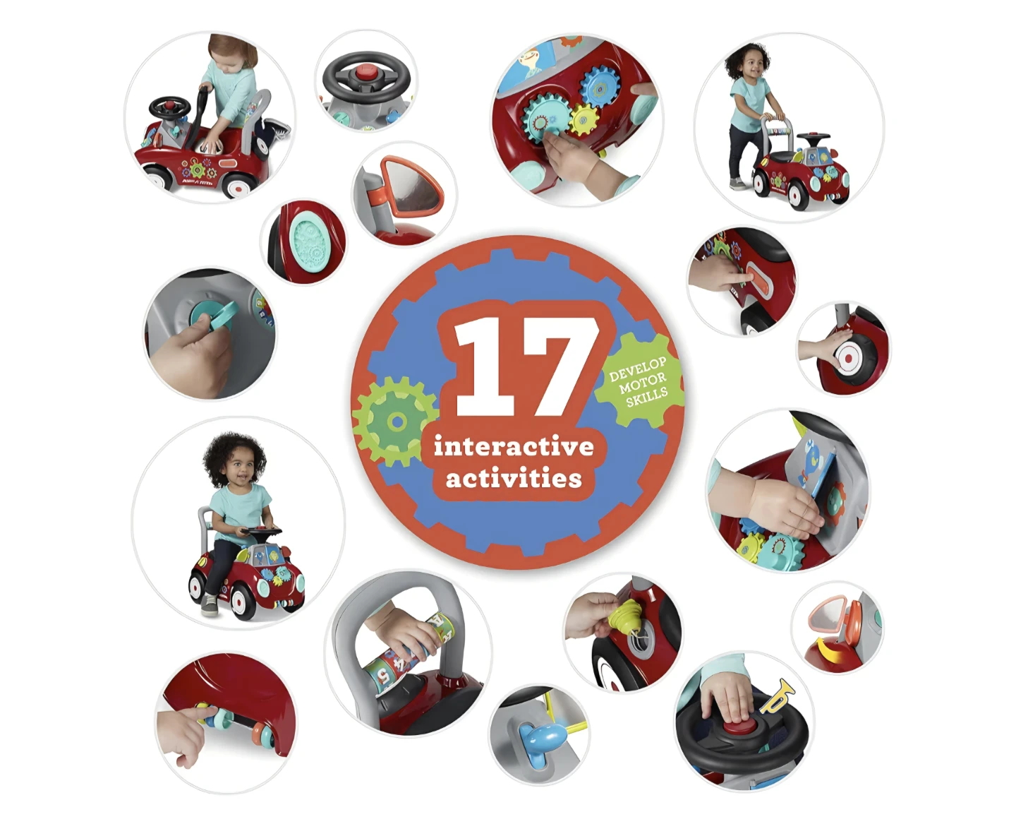 Radio Flyer Busy Buggy Sit to Stand Toddler Ride-On Toy - photo 4