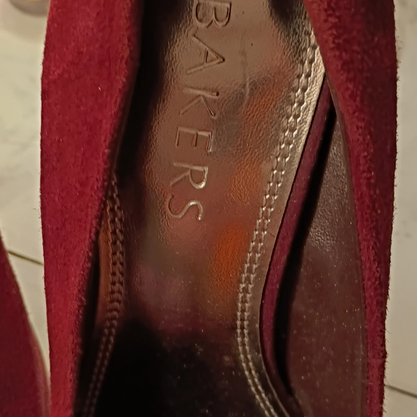Bakers Red Suede Platform Heels - photo 4