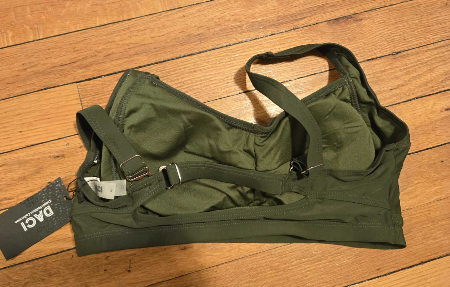 Daci Olive Green Ruched Bikini Top - photo 2