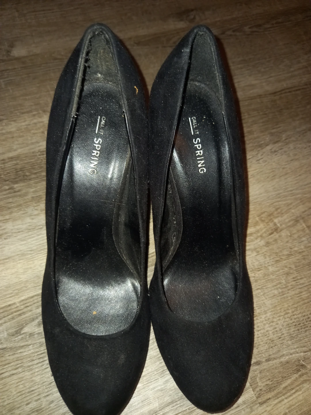 Call It Spring Black Suede Pumps - Size 6