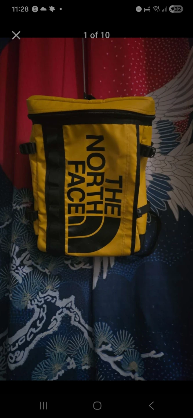 The North Face Base Camp Fuse Box Yellow Backpack SOS bag