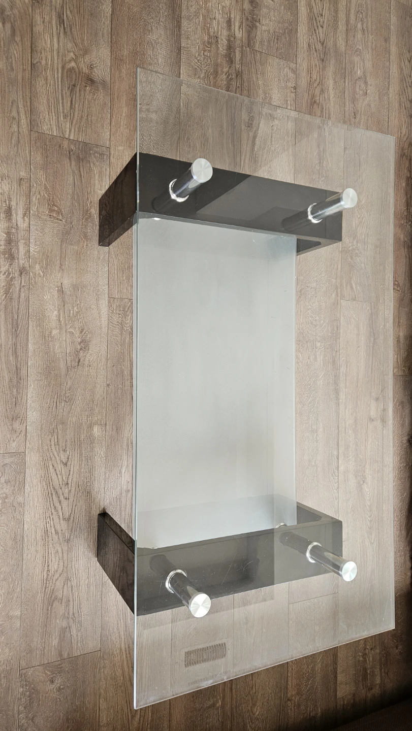 Glass Coffee Table - Clear, 39 Inch