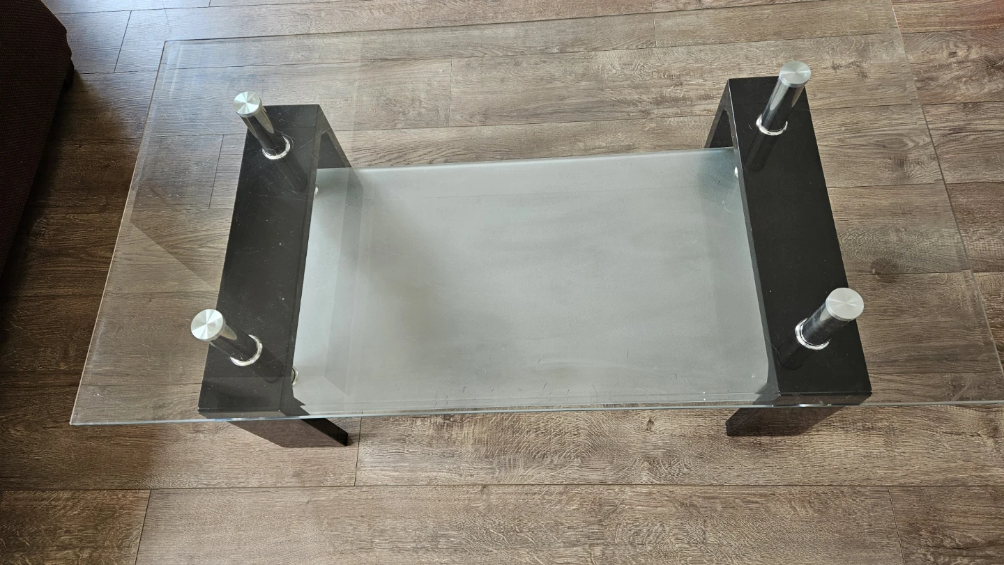 Glass Coffee Table - Clear, 39 Inch - photo 3