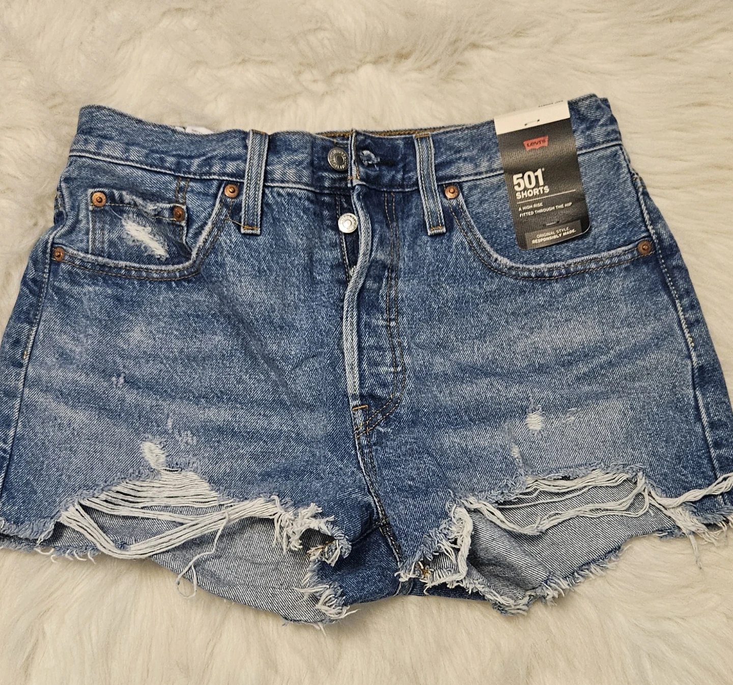 Levi's Premium 501 Denim Shorts Size 28
