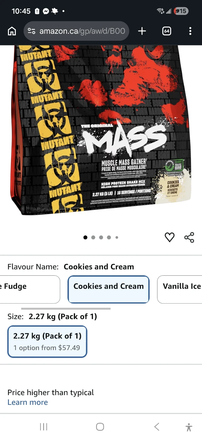 Mutant The Original Mass Gainer Cookies & Cream 2.27 kg - photo 2