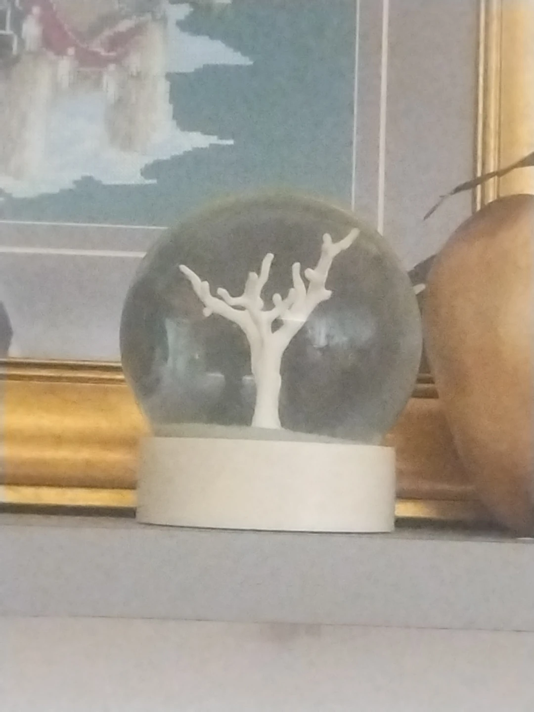 White Tree Snow Globe