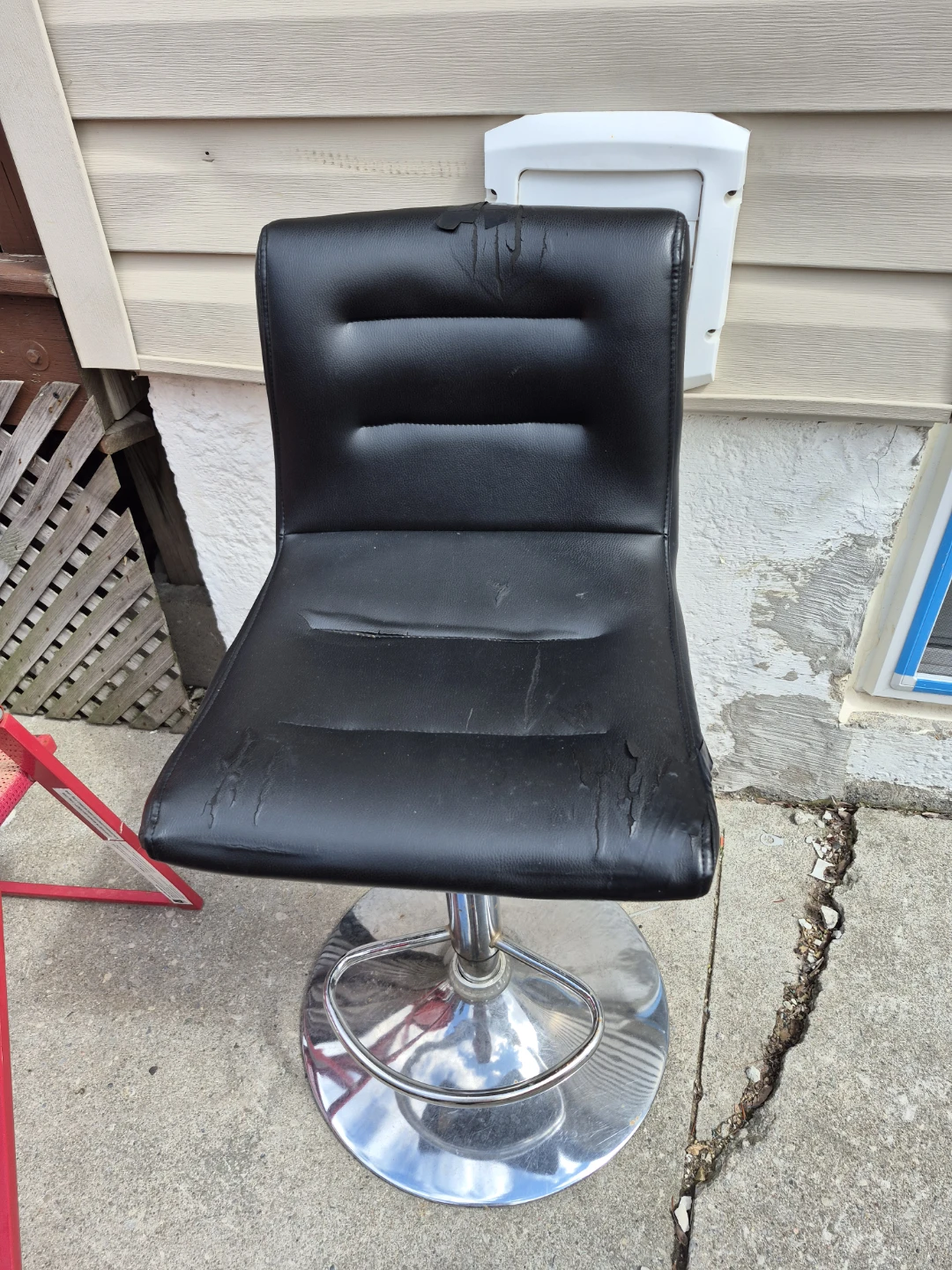 Black Adjustable Bar Stool