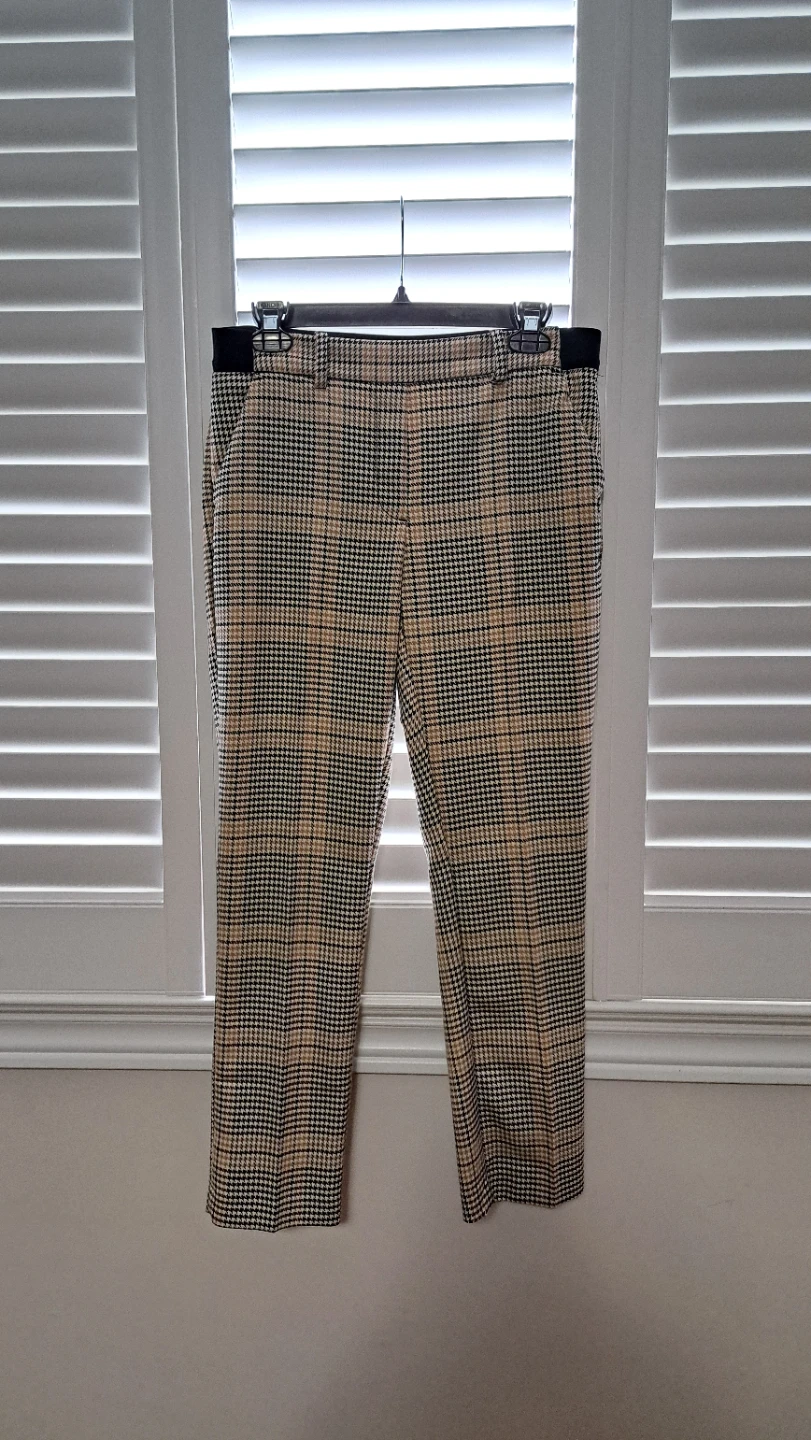 H&M Plaid Cropped Pants - CA 6P