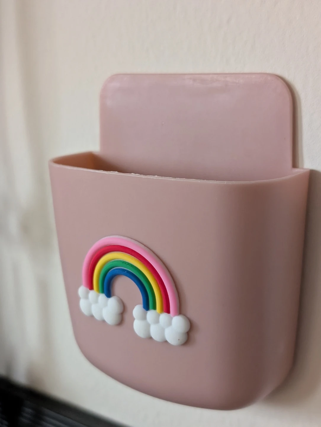 Pink Wall Mount Phone Holder with Rainbow - photo 3