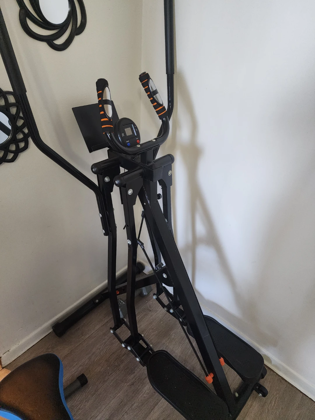 Black Elliptical Machine with Digital Display