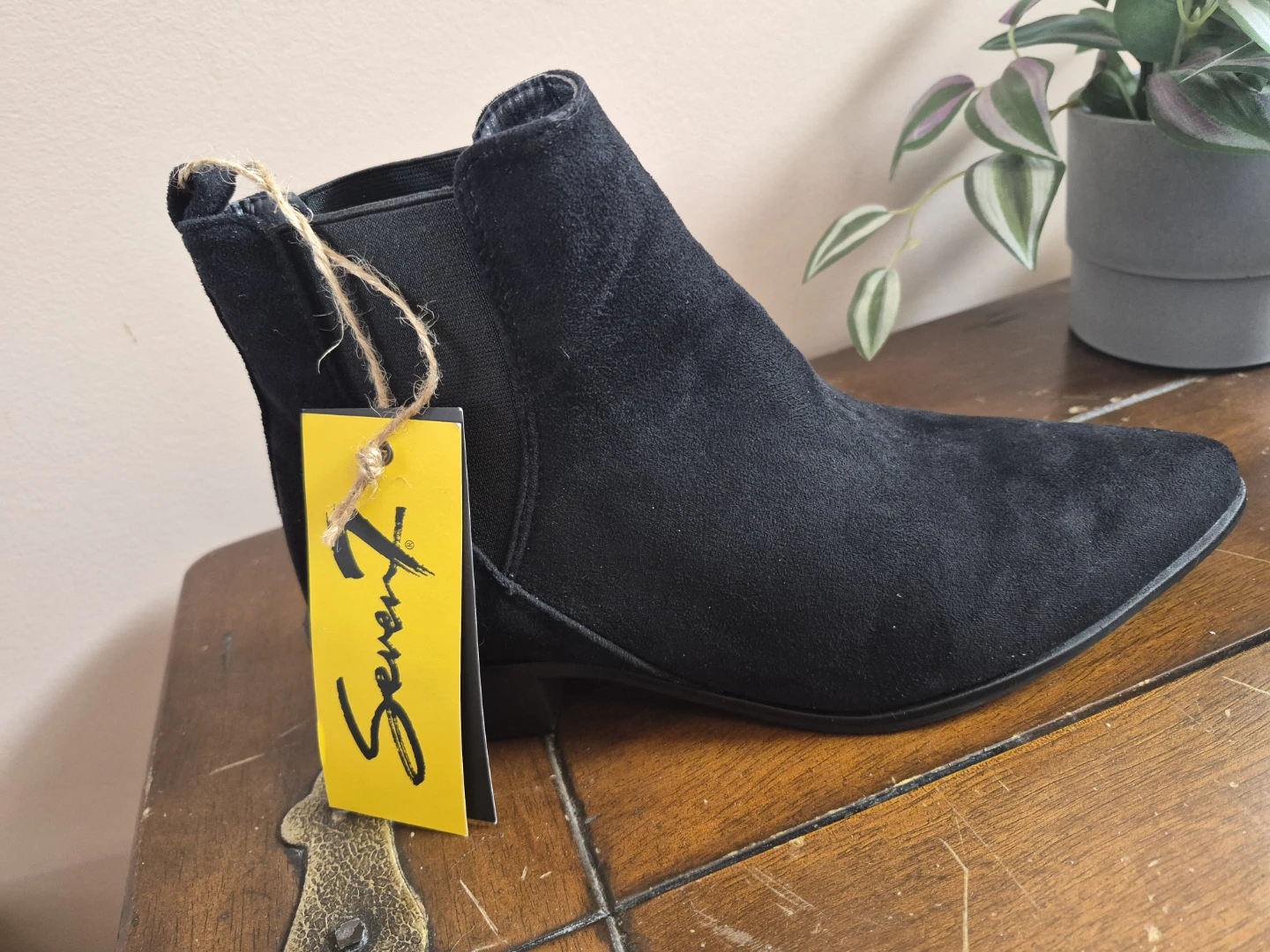 Women's Black Suede Ankle Boots - photo 2