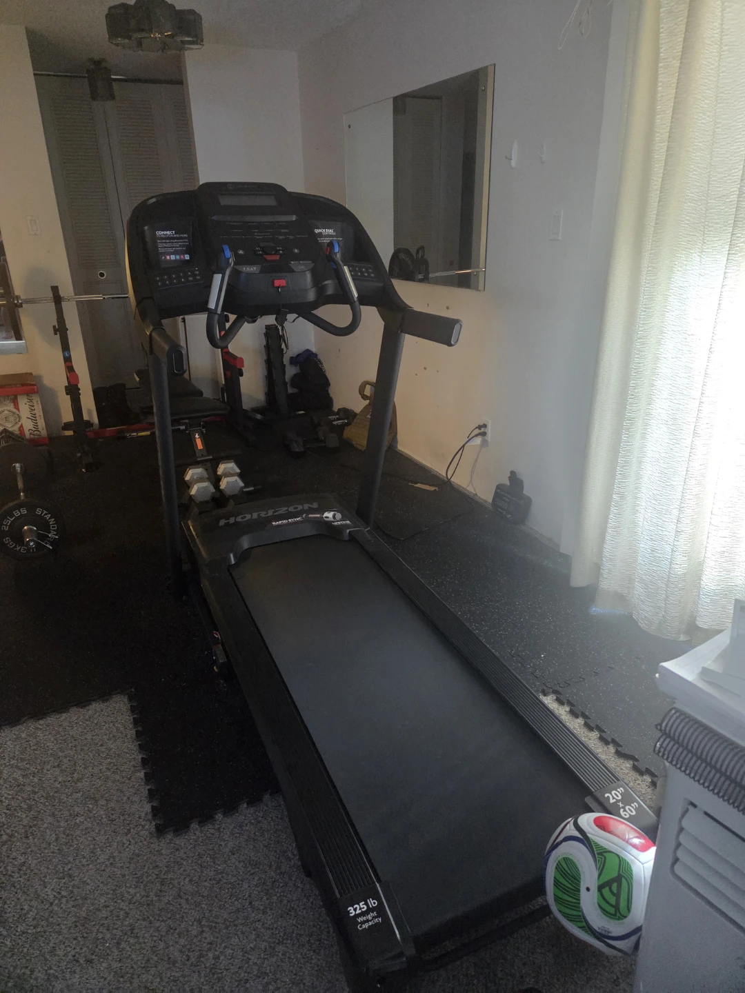 Horizon Treadmill 325 lb Weight Capacity