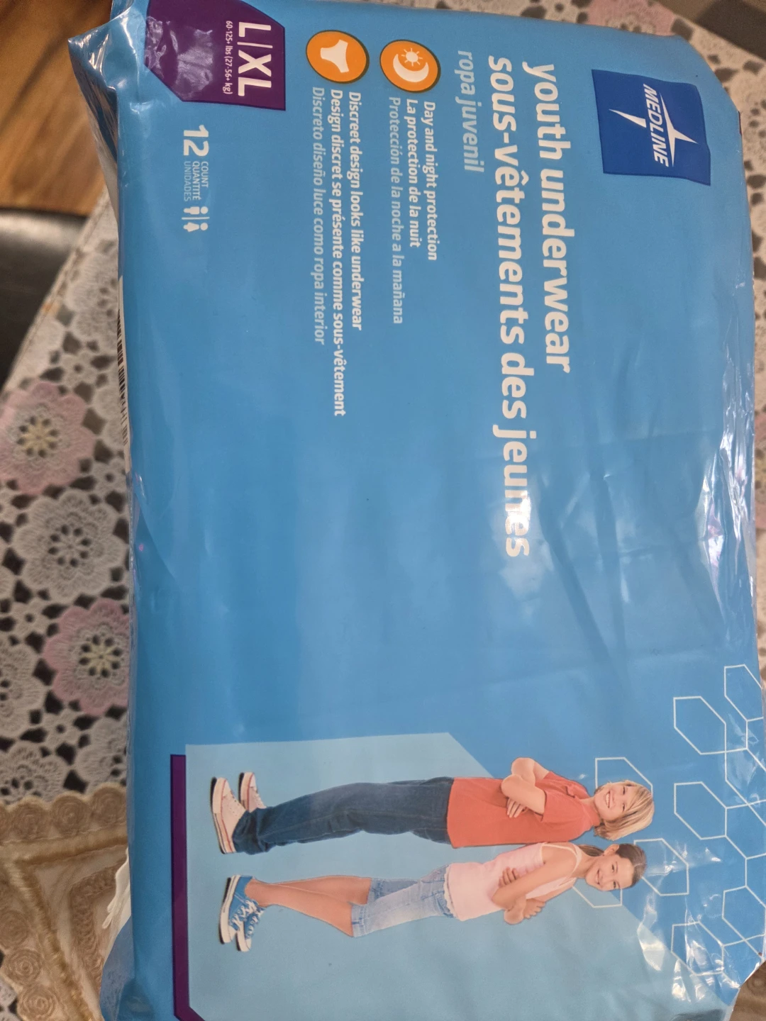 Medline Youth Underwear Pull-Ups LXL (12 ct)