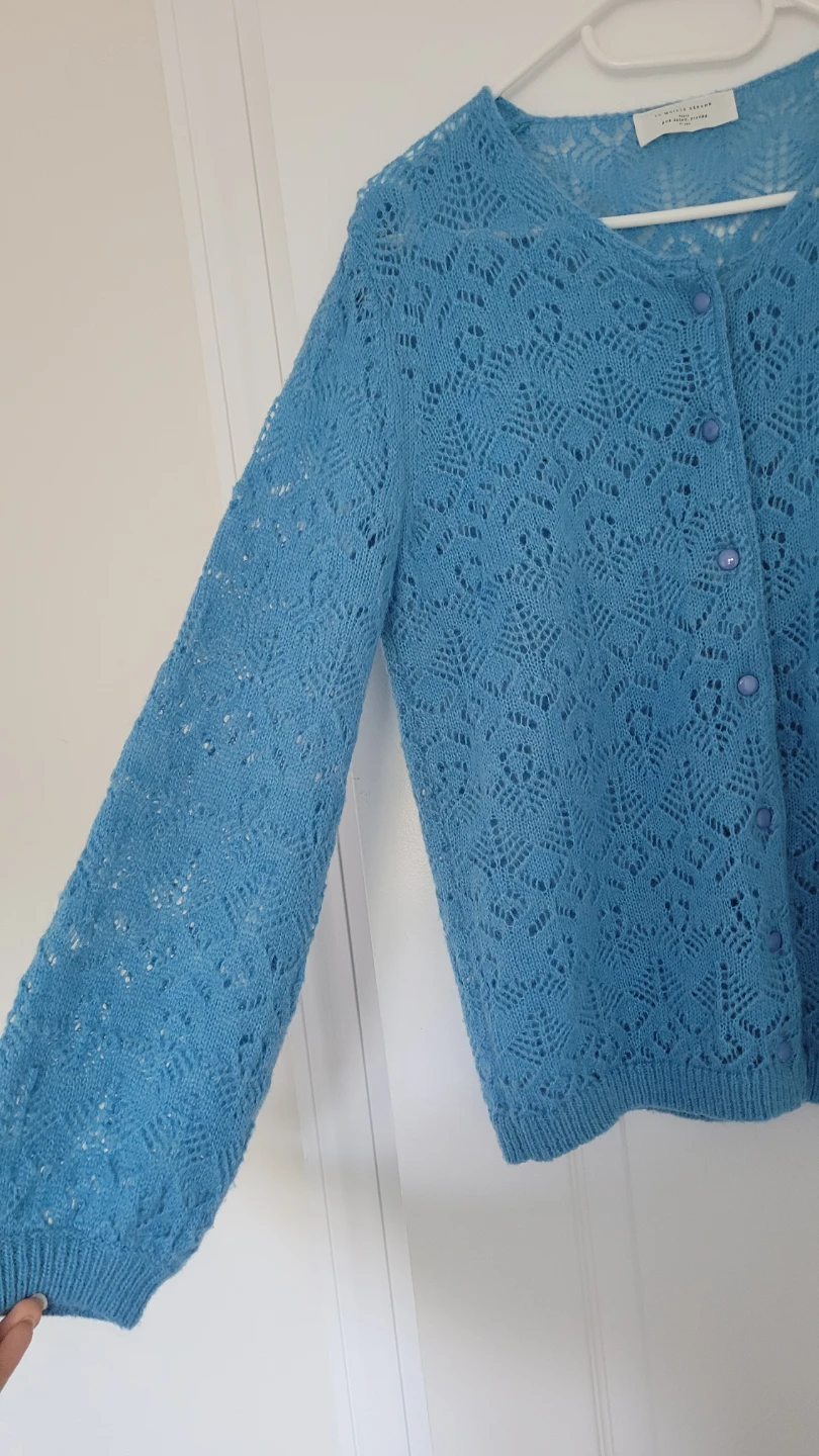 Sezane "La Maille" Blue Knit Cardigan Size L - photo 3