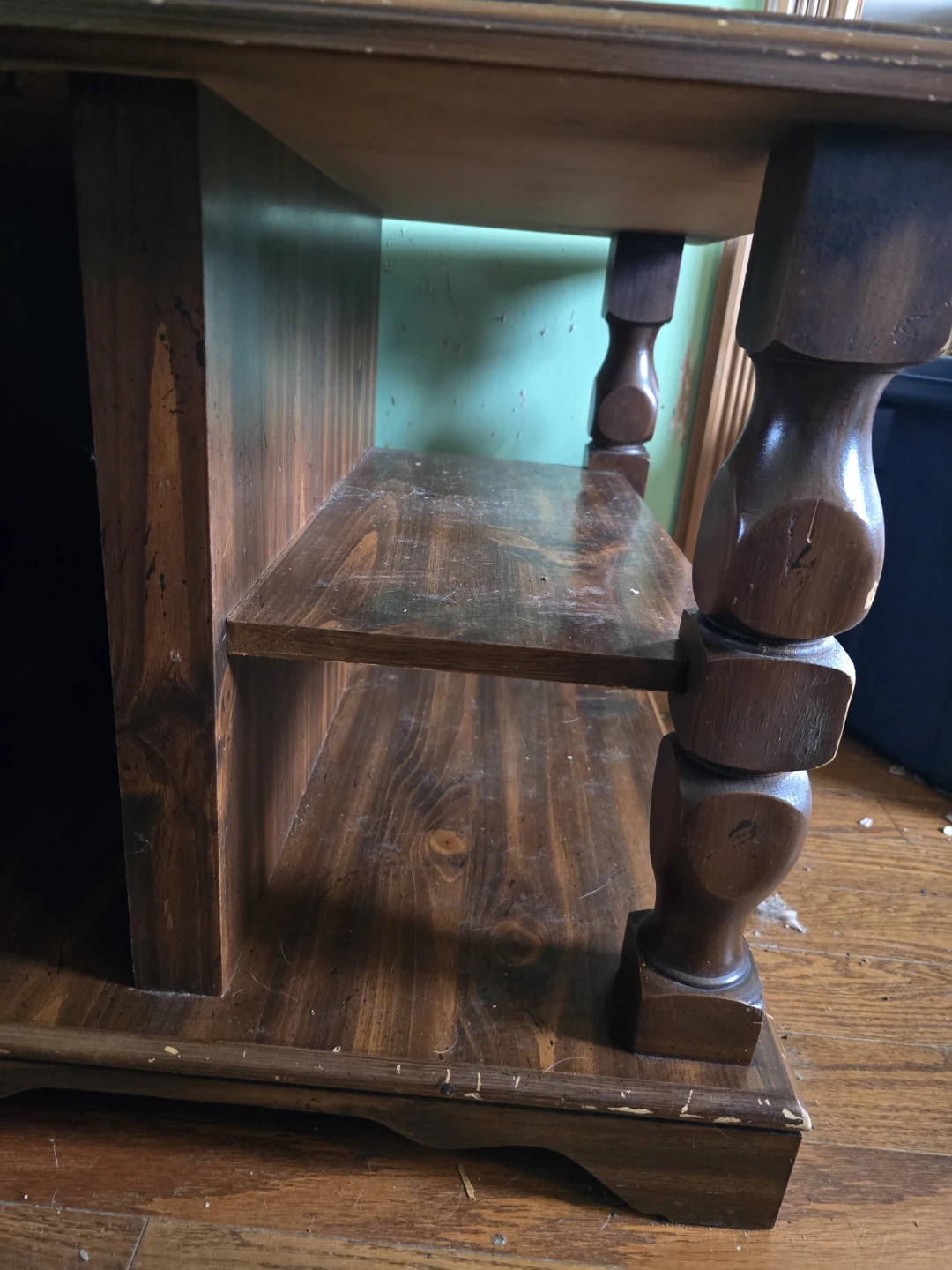 Wooden Side Table with Cabinet - photo 4