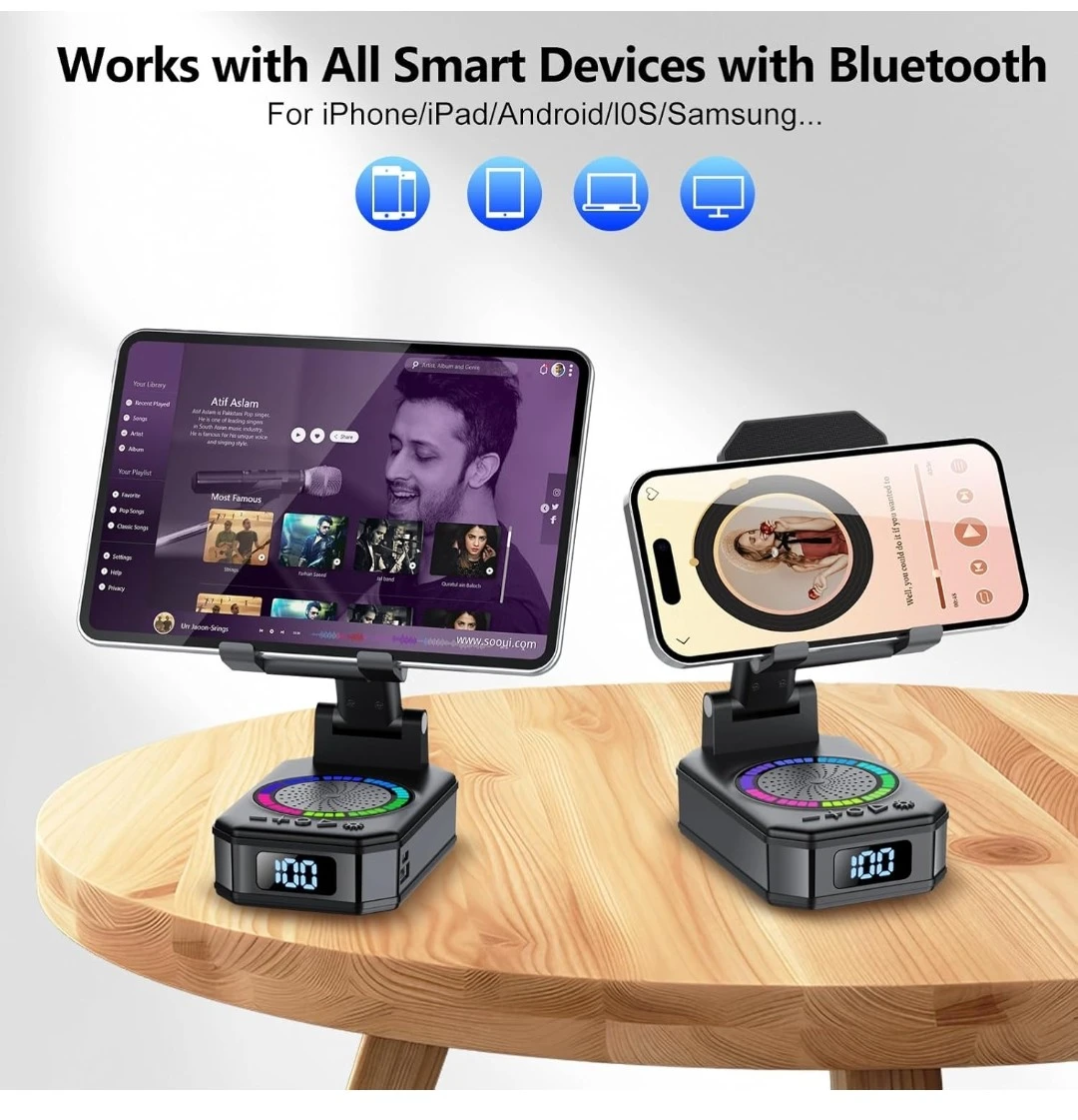 4-in-1 Bluetooth Speaker Phone Stand with 3000mAh Power Bank - photo 4
