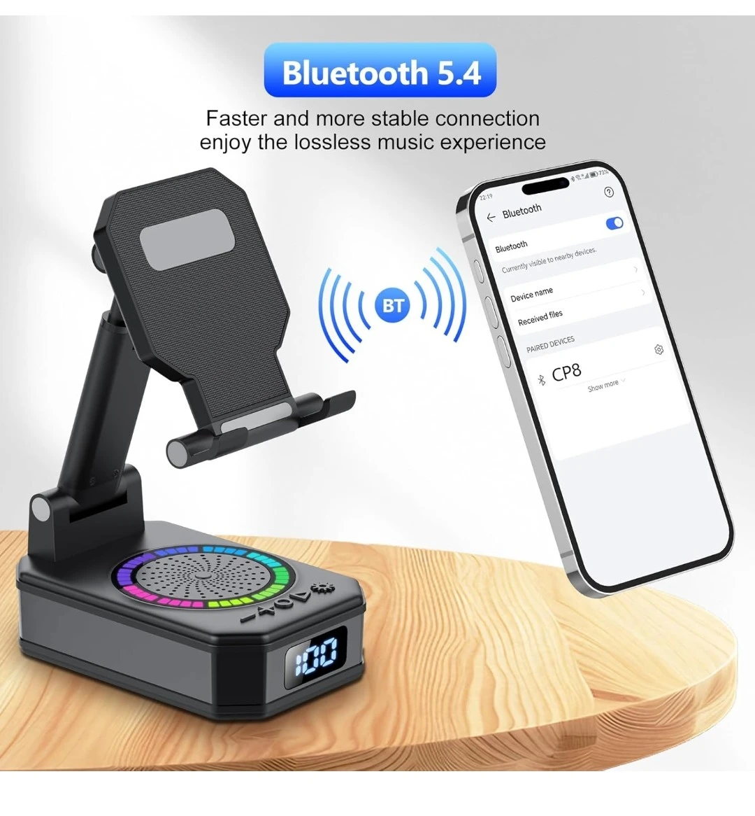 4-in-1 Bluetooth Speaker Phone Stand with 3000mAh Power Bank - photo 5
