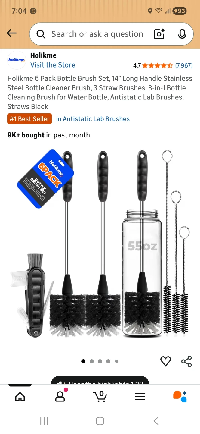 Holikme 6 Pack Bottle Brush Cleaner Set - photo 4