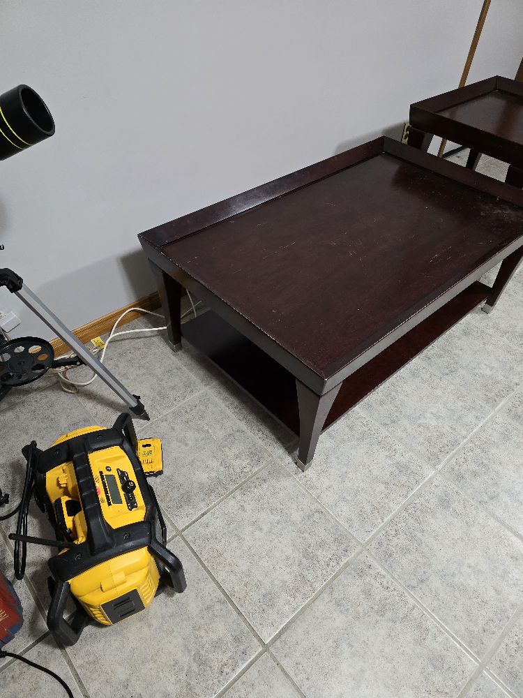 Dark Wood Coffee Table and End Table Set - photo 2