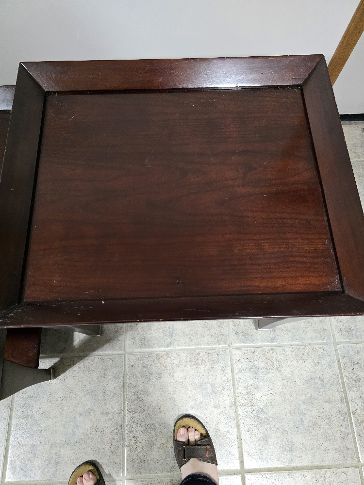 Dark Wood Coffee Table and End Table Set - photo 3