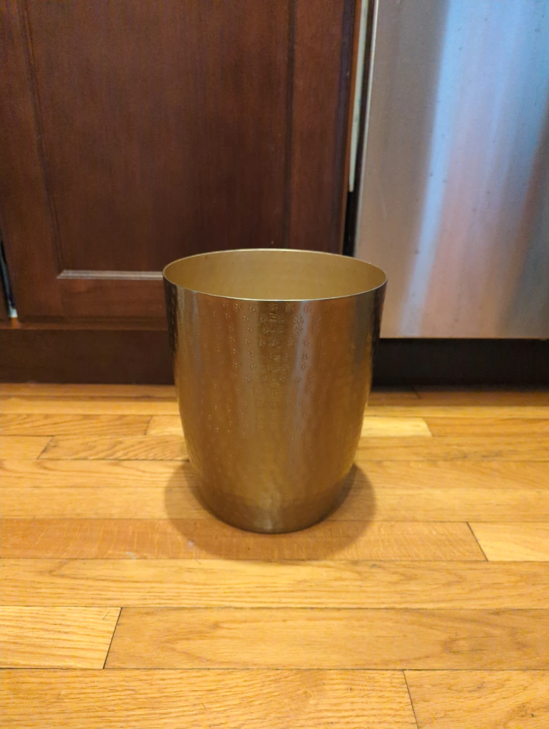 Hammered Brass Waste Can 🌱 🌼