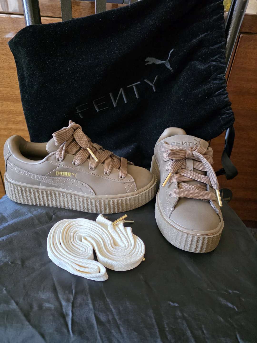 Puma x Fenty Creeper Sneakers Tan