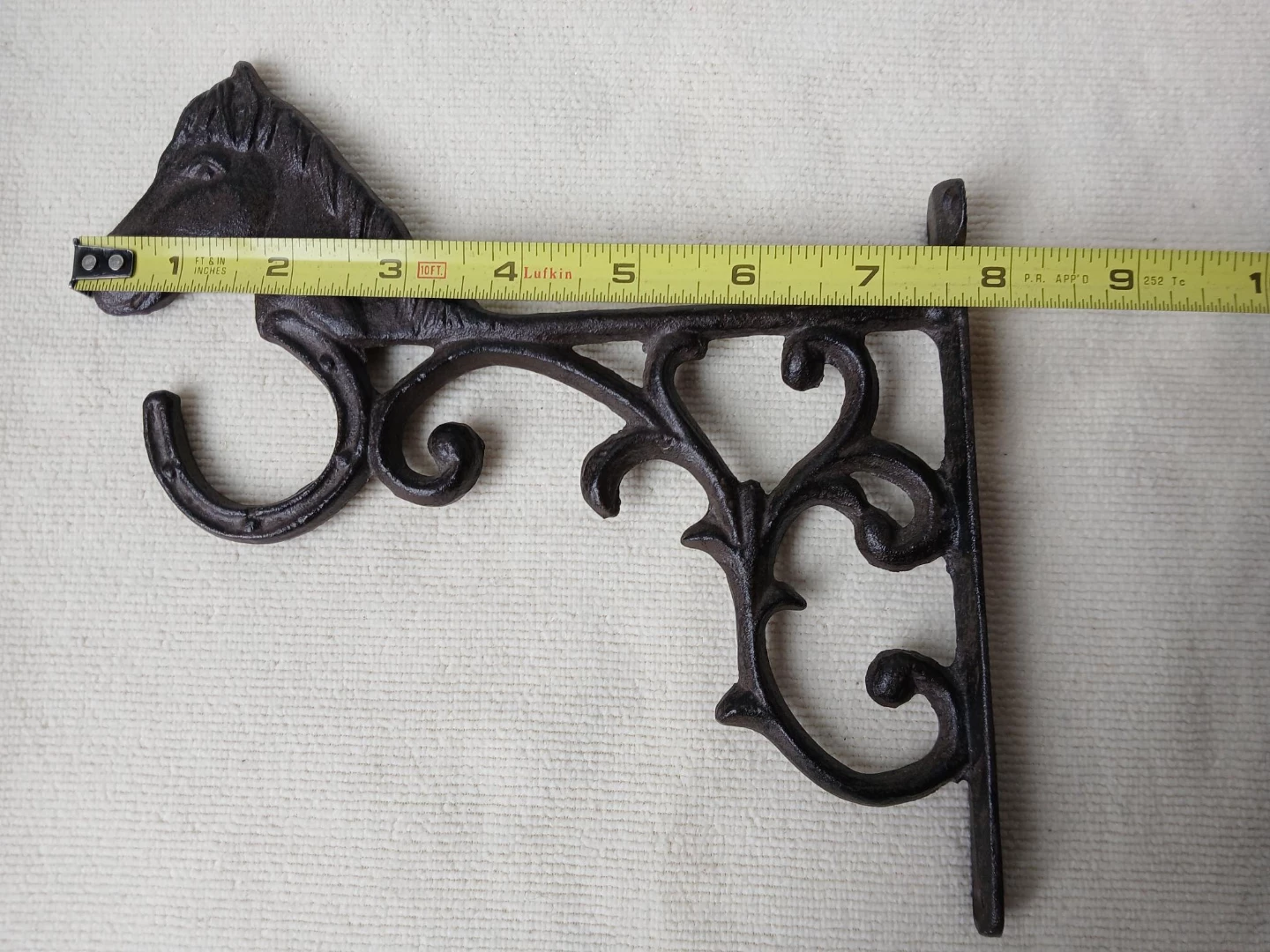 Pair of Cast Iron Horse Head Wall Mount Plant Hangers/Brackets. - photo 2