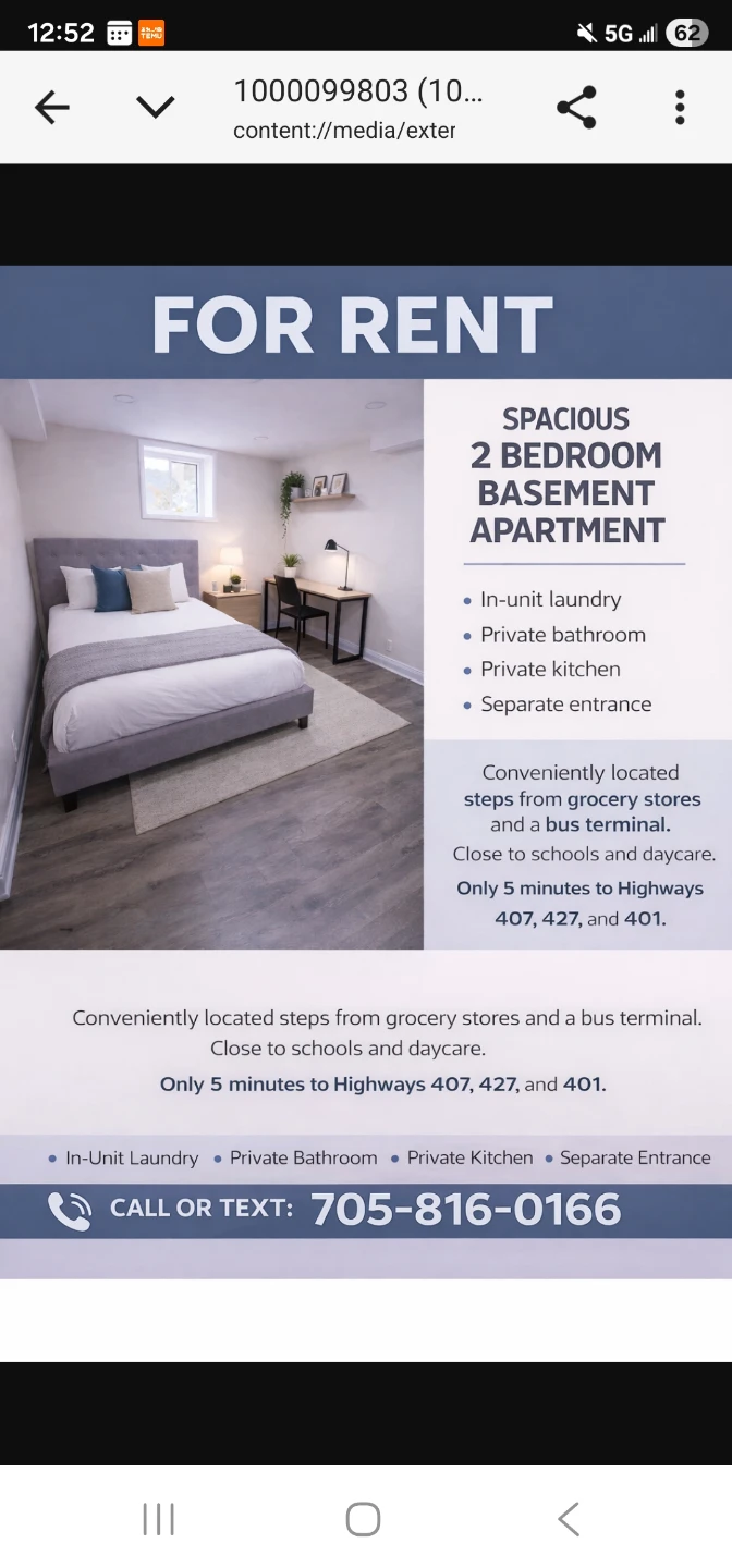Spacious 2 Bedroom Basement Apartment for Rent - photo 4