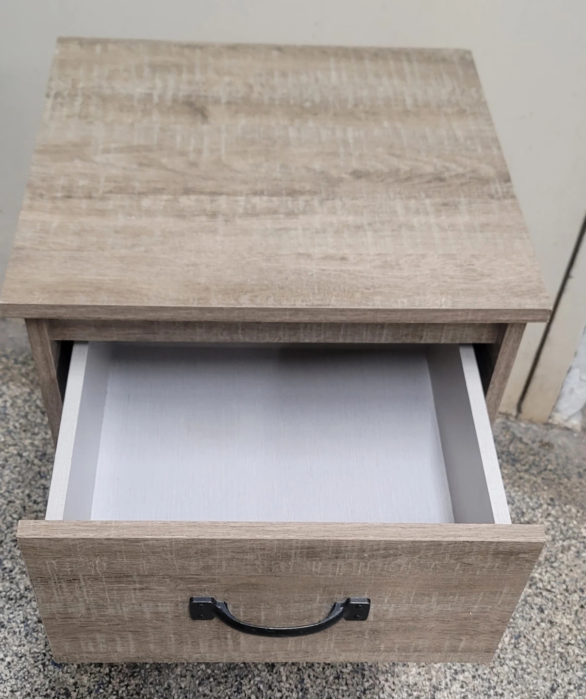 Wood Grain Nightstand with Drawer - photo 4
