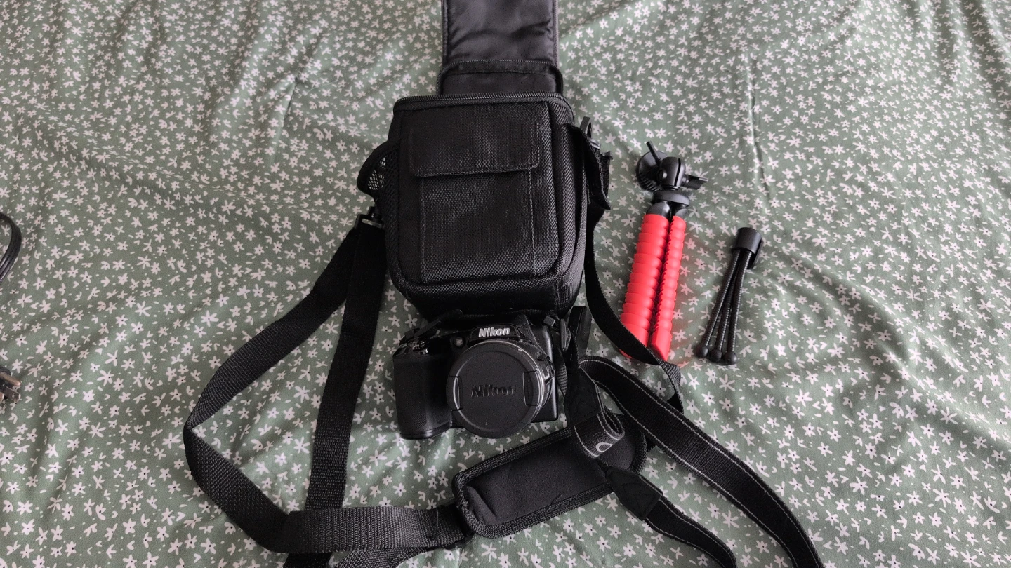 Nikon Digital Camera with Case and Tripod