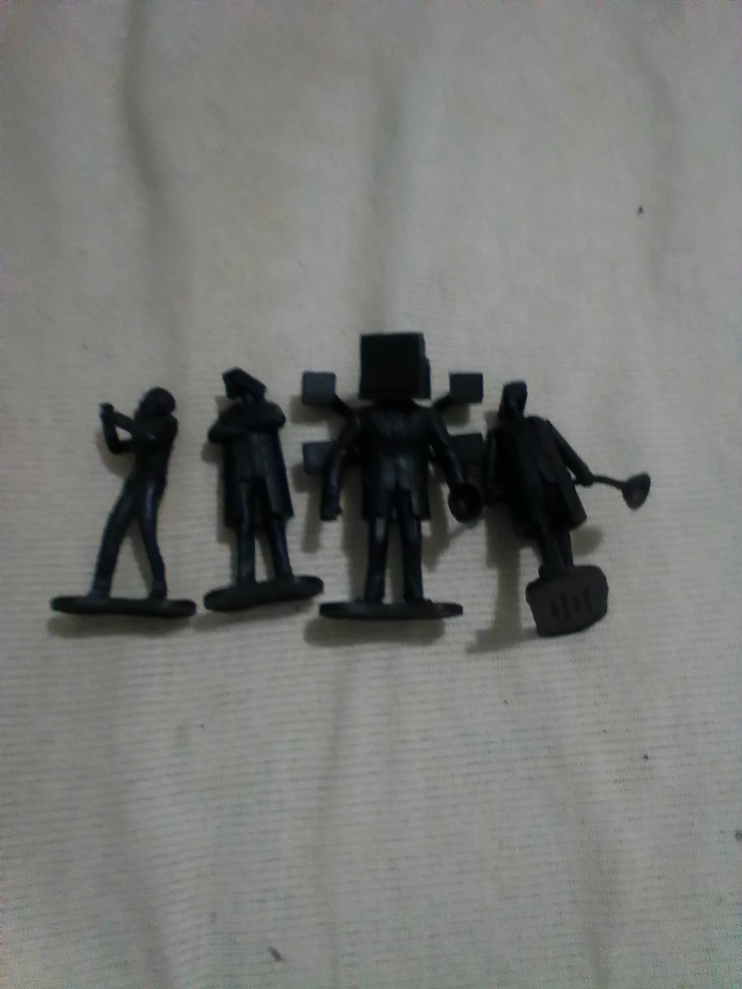 Set of 4 Black cameraman Figures
