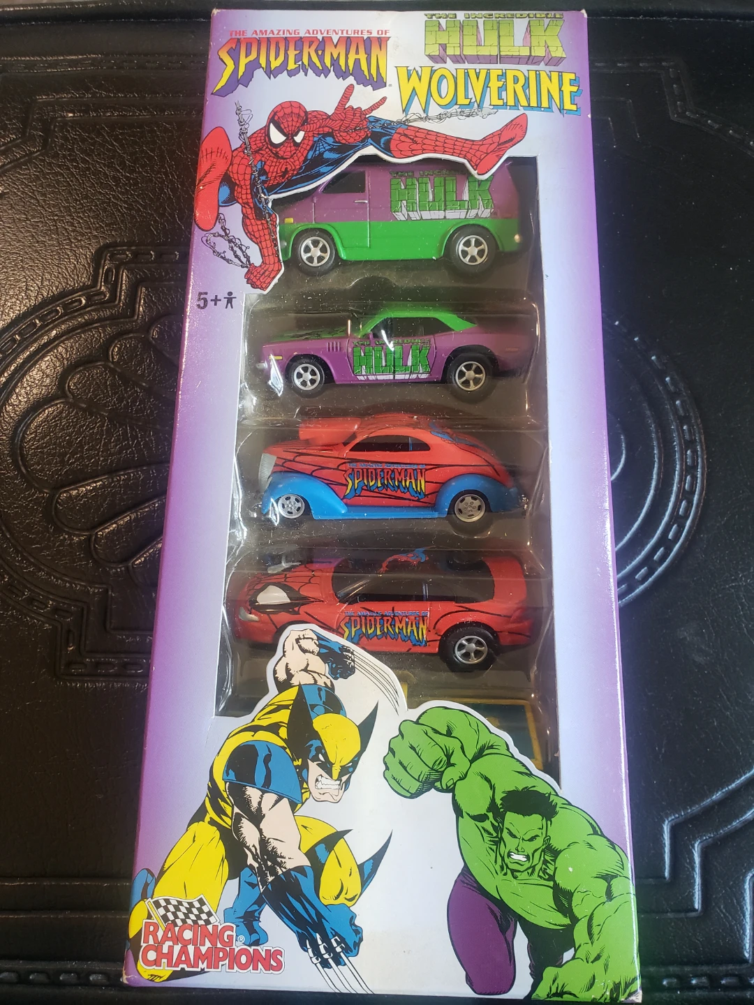 New RACING CHAMPIONS 5 Diecast Set Hulk Wolverine Spiderman