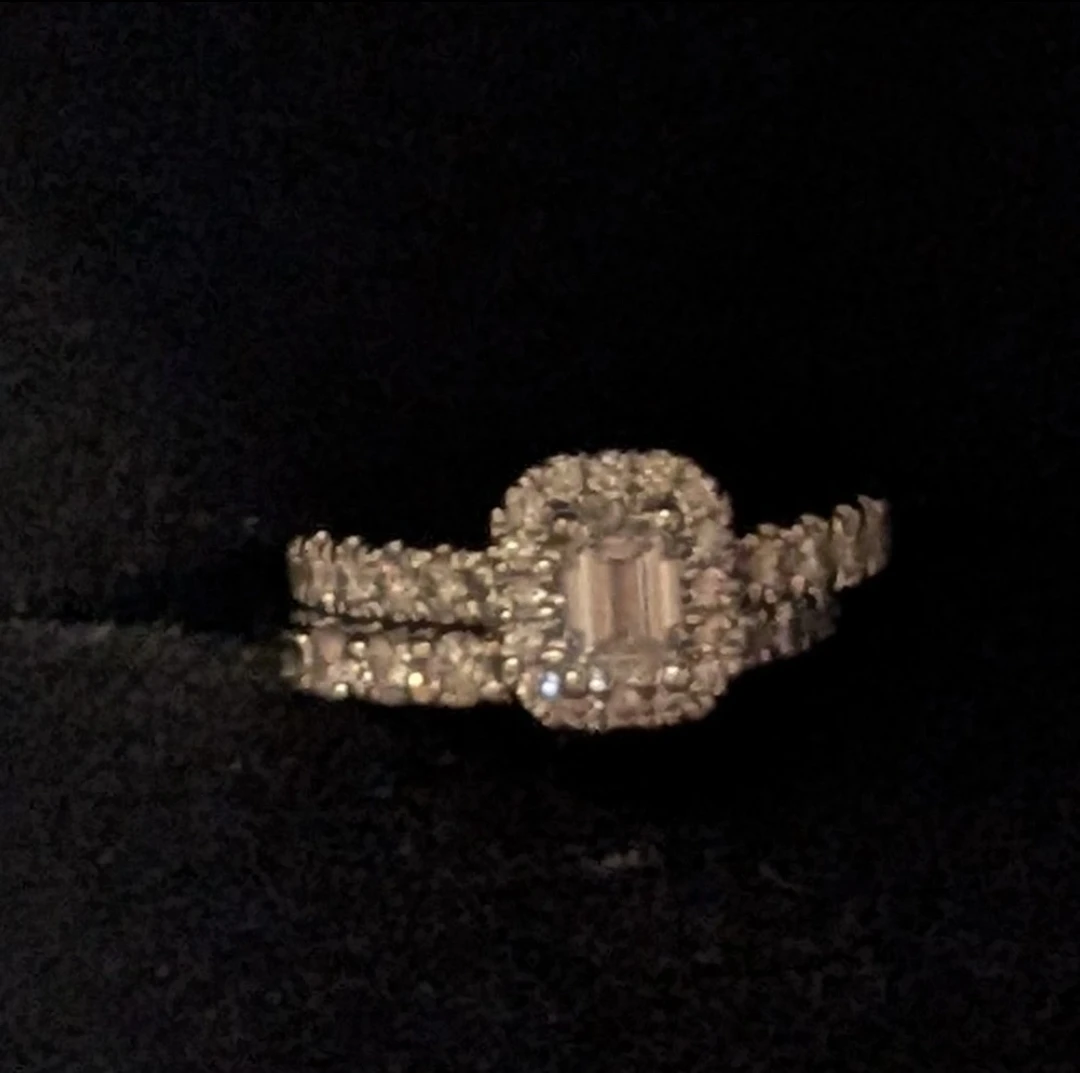 14k White Gold Lab Created Diamond Engagement Ring - photo 2