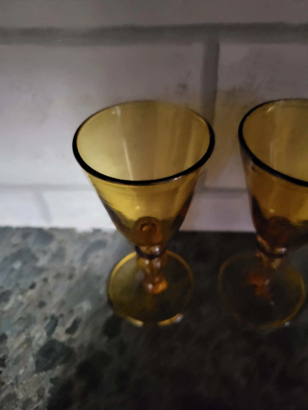 Vintage Amber Liquor Glass  - Set of 3 - photo 3