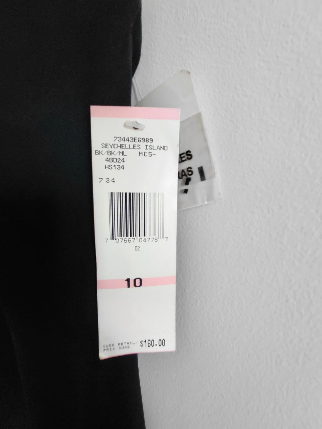 Jones New York Black Beaded V-Neck Dress Size 10 - photo 5