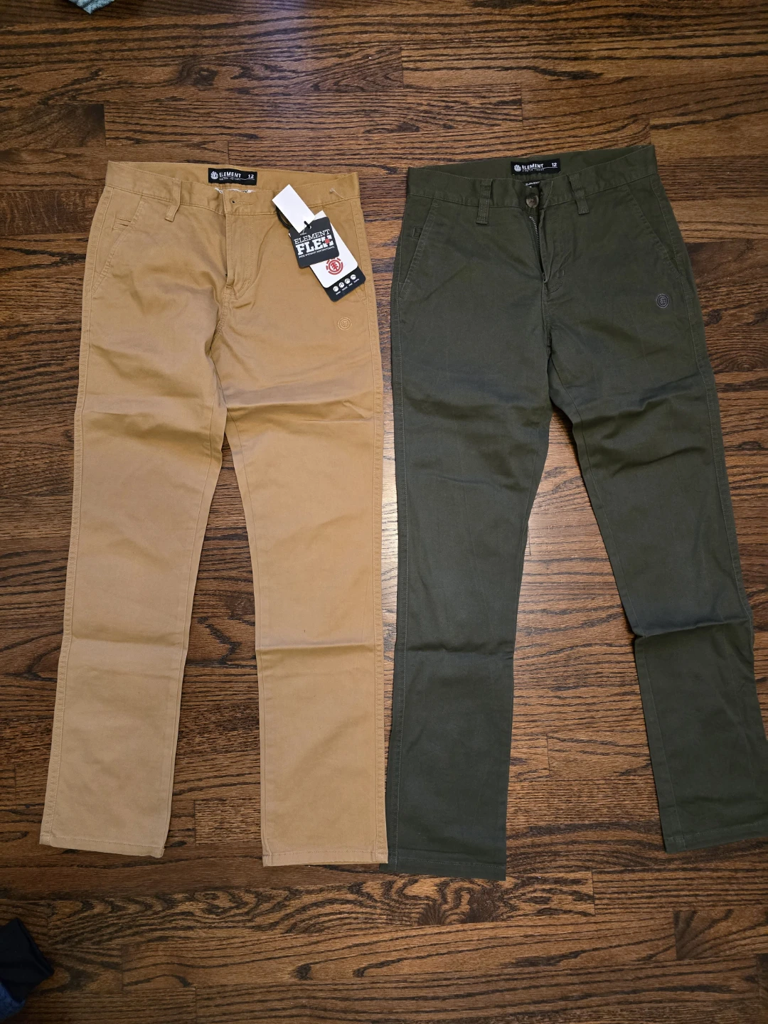 2 NEW Element chino Pants - Size 12Y